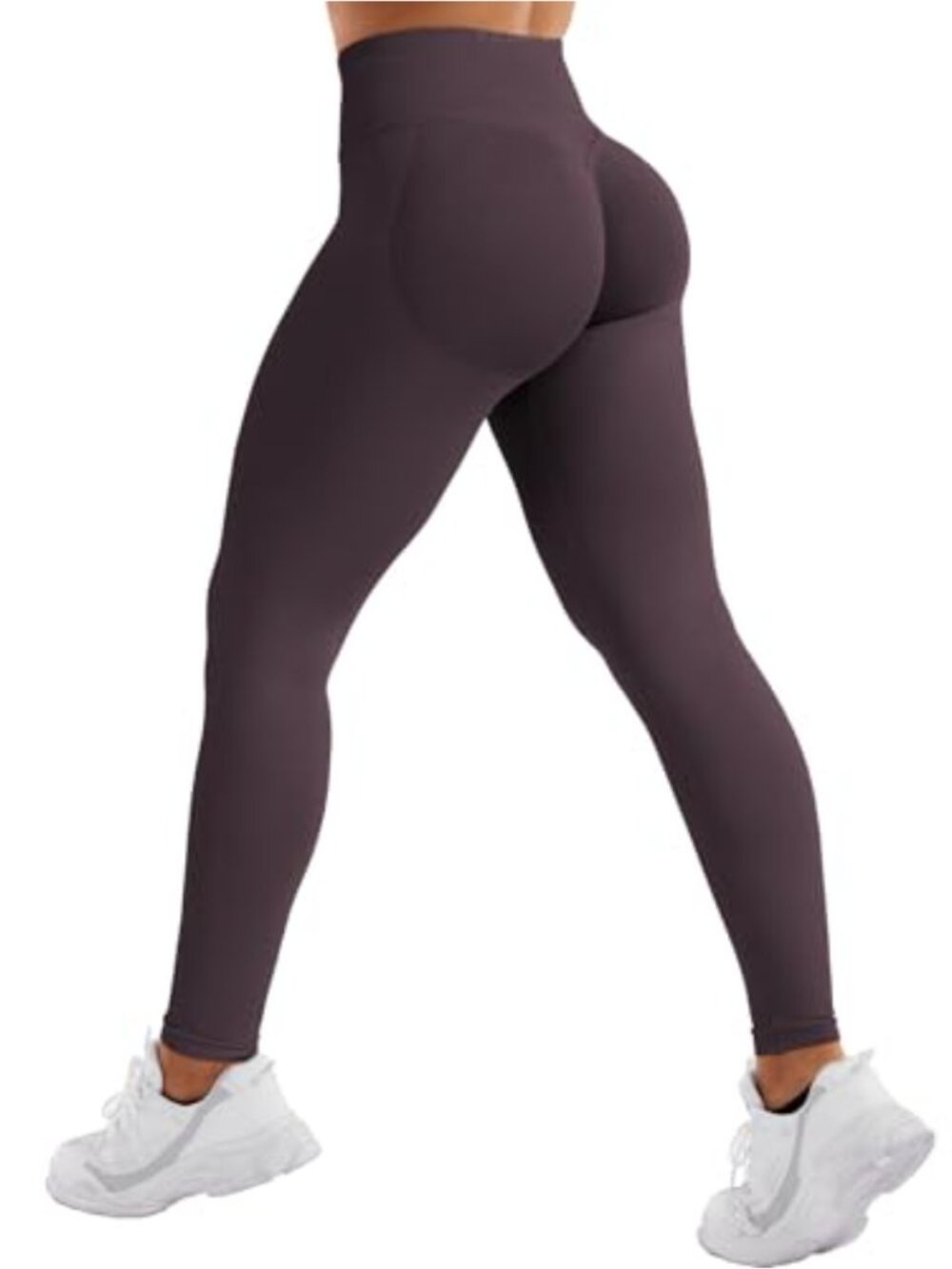 High Stretch Seamless Hidden Scrunch Workout Leggings Mid Rise